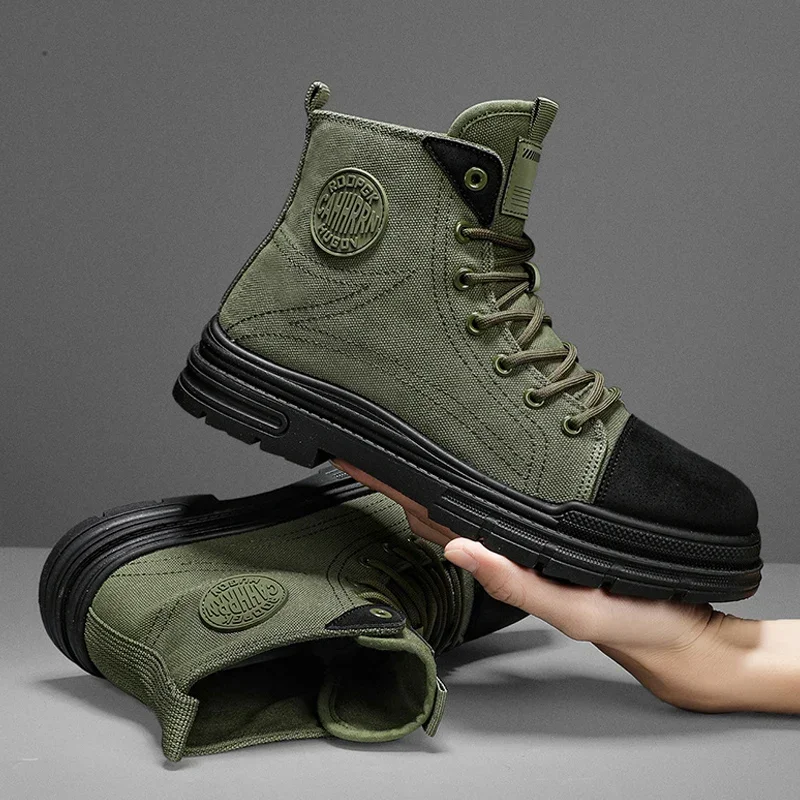 Men Shoes Office - 2026 Mens Boots Casual Canvas Shoes