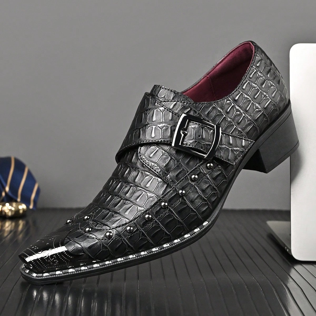 Men'S Shoes Dress Casual - Vintage-Style Men Buckle Monk Strap Shoes,