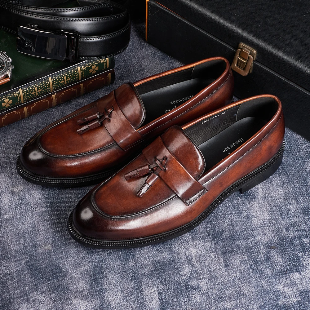 Monk Strap Shoe - Men's Casual Breathable Leather Loafers Business