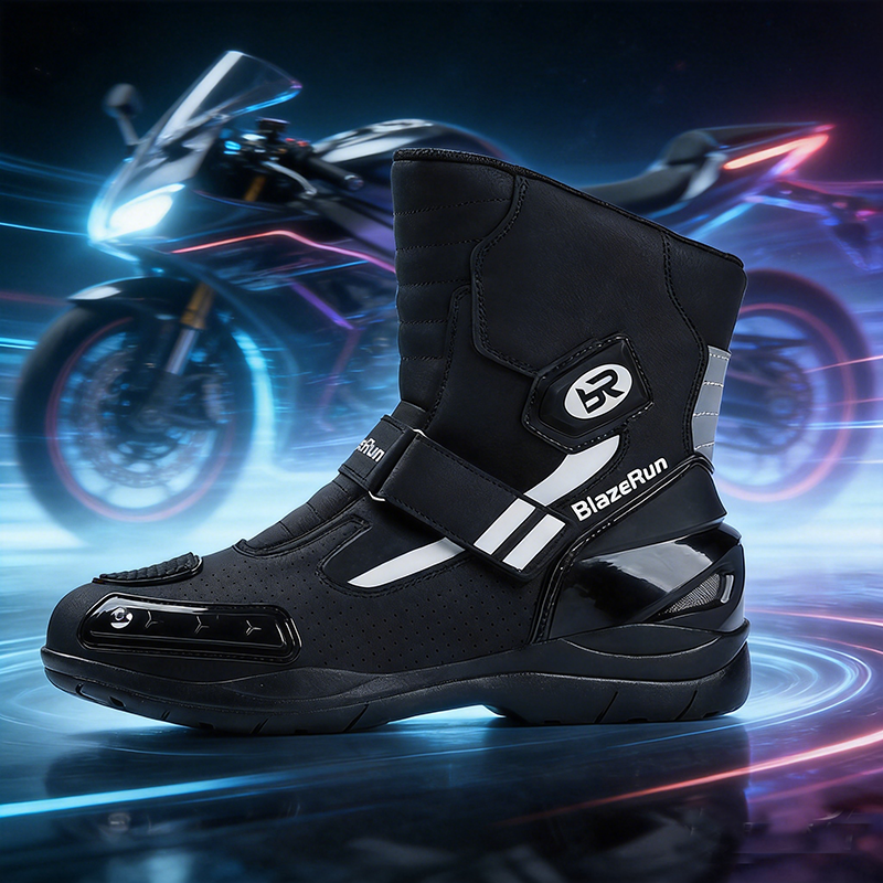 Men Shoes Under 100 - Men Motorcycle boots Breathable Anti-fall Rider