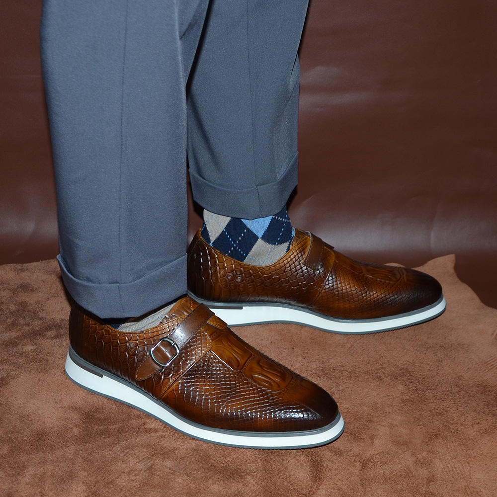 Cow Genuine Leather Men's Casu - Monk Strap Shoe recensione e prezzo