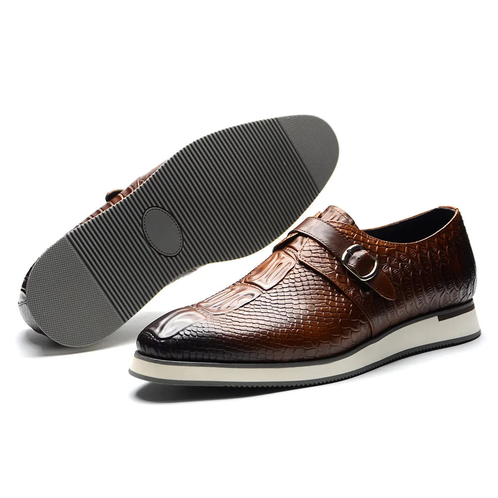 Cow Genuine Leather Men's Casu - Monk Strap Shoe recensione e prezzo