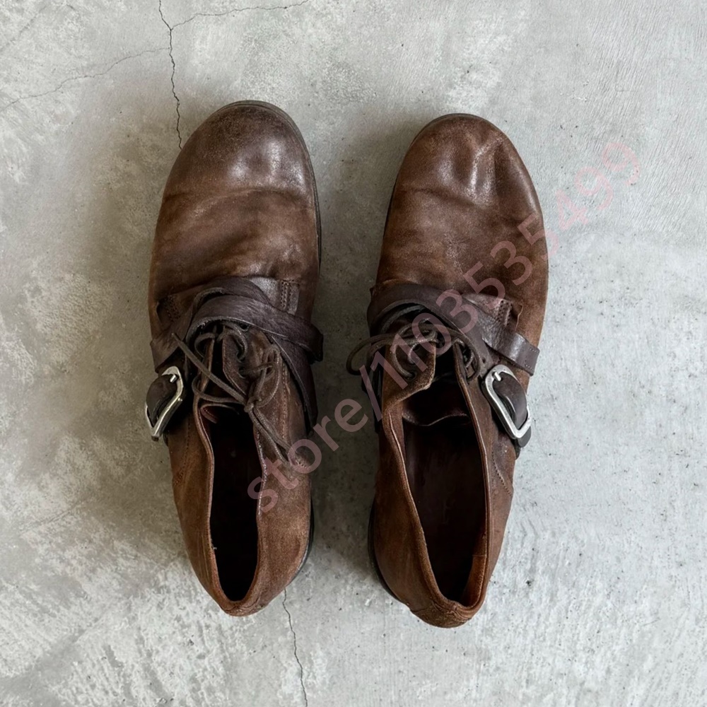 2026 Retro Distressed Brown Le - Men'S Shoes Dress Casual recensione e prezzo