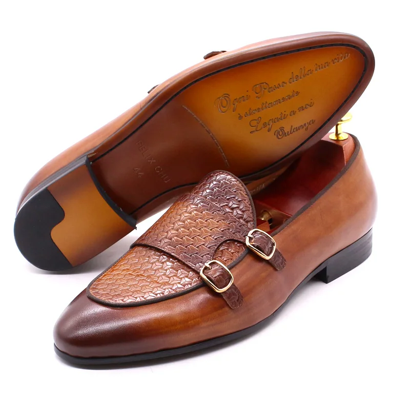 Men's Genuine Leather Loafers  - Monk Strap Shoe recensione e prezzo