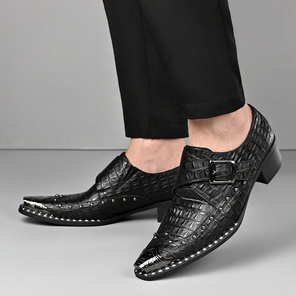 Vintage-Style Men Buckle Monk  - Men'S Shoes Dress Casual recensione e prezzo