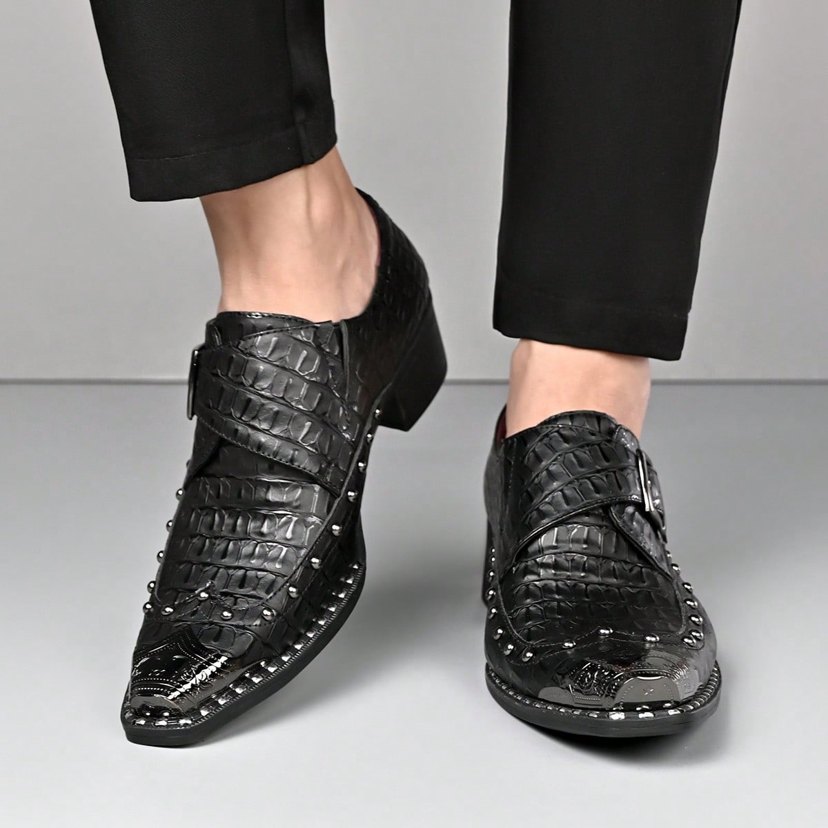 Vintage-Style Men Buckle Monk  - Men'S Shoes Dress Casual recensione e prezzo
