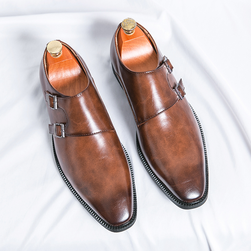 Men's Monk Leather Shoes Point - Monk Strap Shoe recensione e prezzo