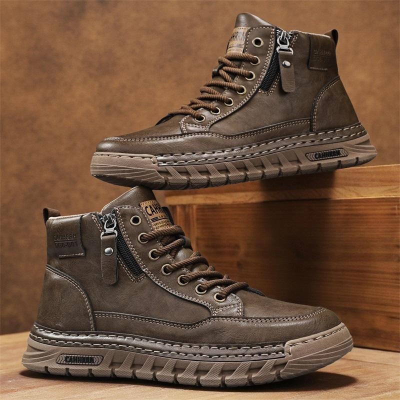 Men Leather High Top Ankle Boo - Running Shoes Lightweight recensione e prezzo