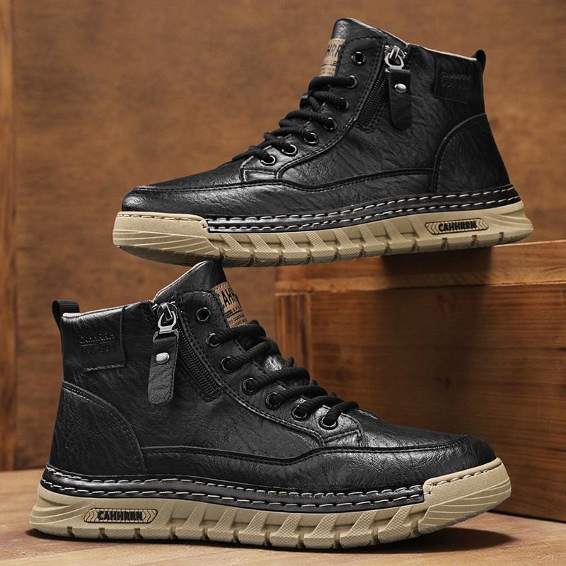 Men Leather High Top Ankle Boo - Running Shoes Lightweight recensione e prezzo