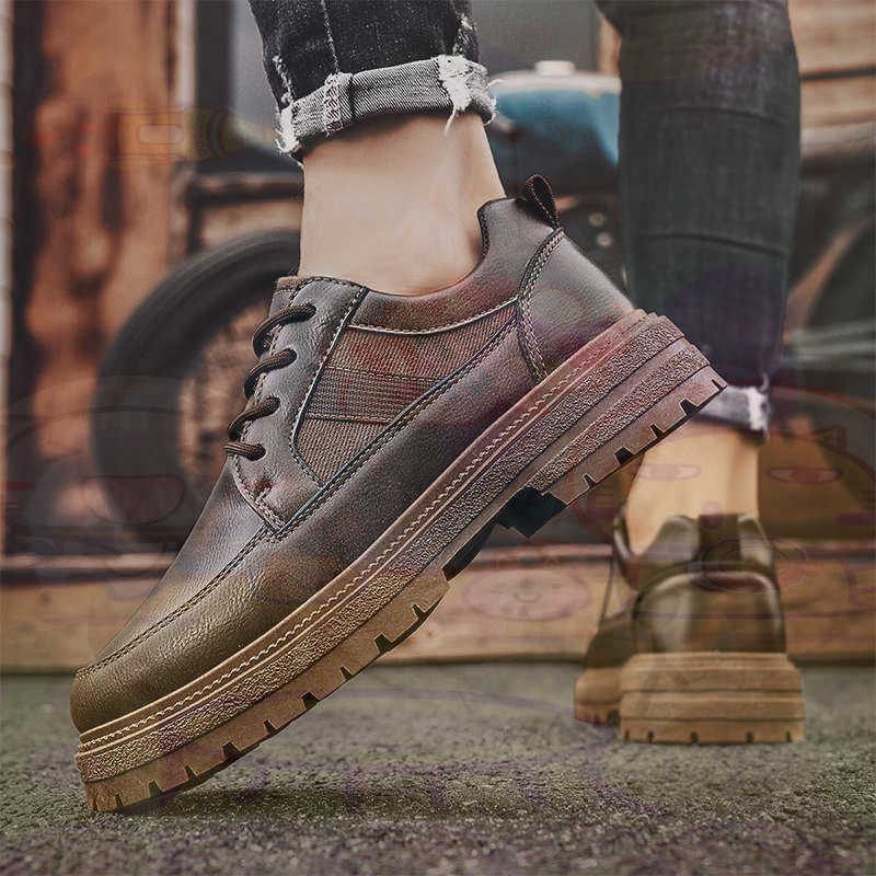 Dark Natural Leather Fashion T - Men'S Shoes Different Types recensione e prezzo