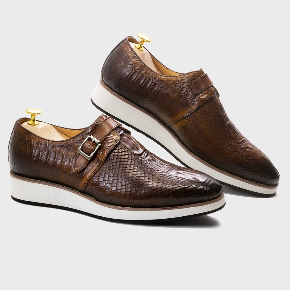 Mens Casual Shoes Genuine Leat - Monk Strap Shoe recensione e prezzo