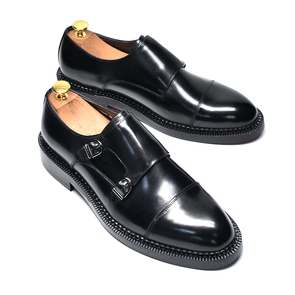 Luxury Genuine Leather Men's W - Monk Strap Shoe recensione e prezzo